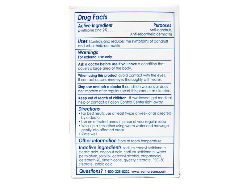 Vanicream صابون ز-بار الطبي للتنظيف، زنك بيريثيون 2% لالتهاب الجلد الدهني وقشرة الرأس، خالي من الصابون، خالي من الجلوتين، 3.5 أونصة (عبوة من 3) - Image 4